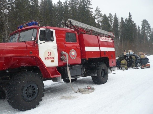 Пожарно-спасательные подразделения выезжали на пожар в Вельском районе